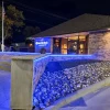 Exterior LED architectural lighting installed on commercial property Fargo ND
